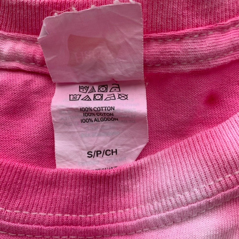 Pink and green tie dye T-shirt - Picture 5 of 7
